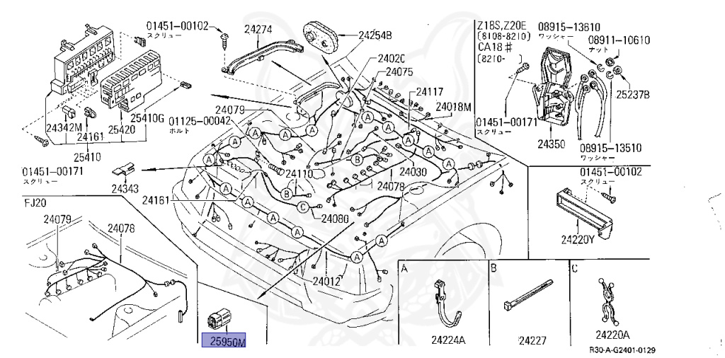 m 24280-N8200 - Nissan - Register Assembly, Tachometer - Nengun