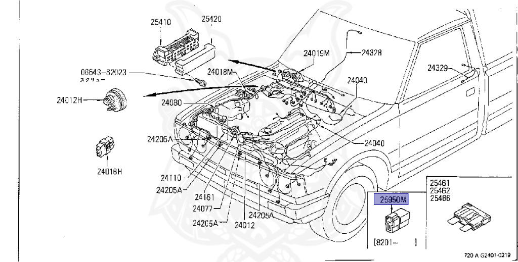24280-N8200 - Nissan - Register Assembly, Tachometer