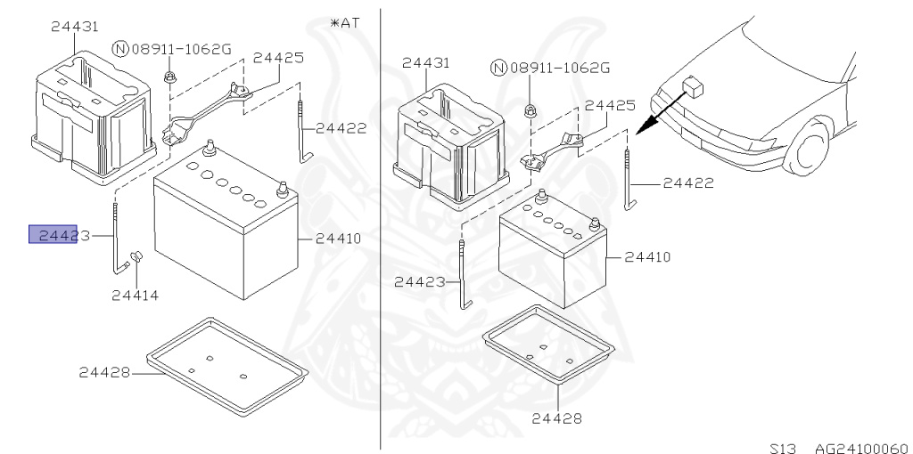 24425-89903 - Nissan - Battery Fixing Rod - Nengun Performance