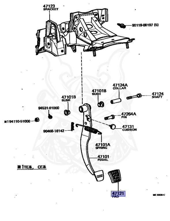 happy 31321-12030 - Toyota - Pad, Clutch Pedal - Nengun Performance
