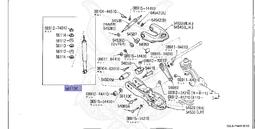 Nissan - Datsun - 720 - 1985 - DELUXE TYPE - Teisho Track (TL) - 4 WHEEL DRIVE(4WD) - 5 SPEED MANUAL TRANS(F5) - Z18S