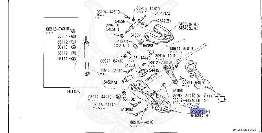 Nissan - Datsun - 720 - 1985 - DELUXE TYPE - Teisho Track (TL) - 4 WHEEL DRIVE(4WD) - 5 SPEED MANUAL TRANS(F5) - Z18S