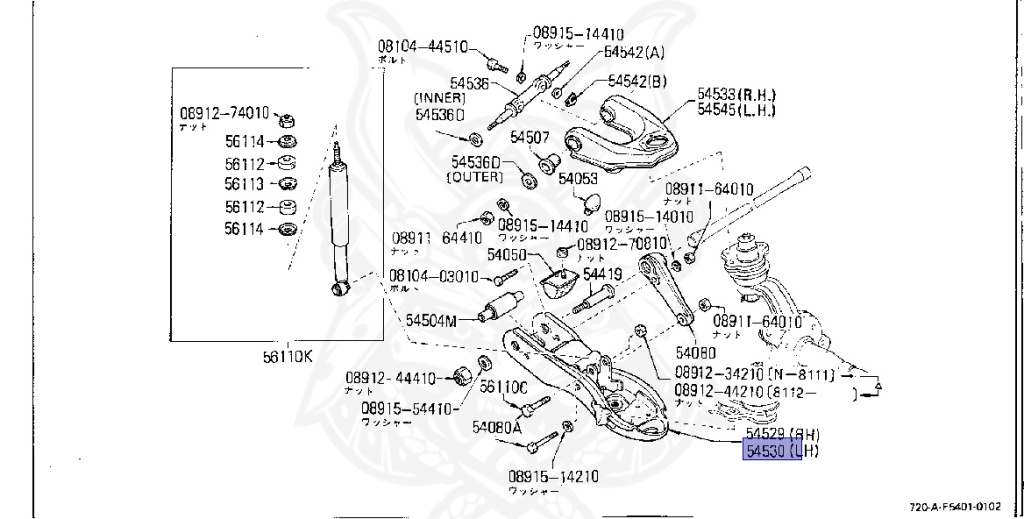 Nissan - Datsun - 720 - 1985 - DELUXE TYPE - Teisho Track (TL) - 4 WHEEL DRIVE(4WD) - 5 SPEED MANUAL TRANS(F5) - Z18S