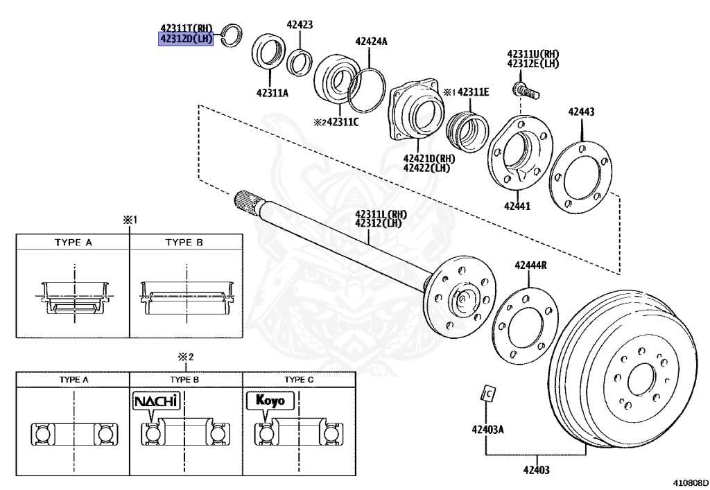 90520-36045 - Toyota - Ring, Snap (for Rear Axle Shaft Lh