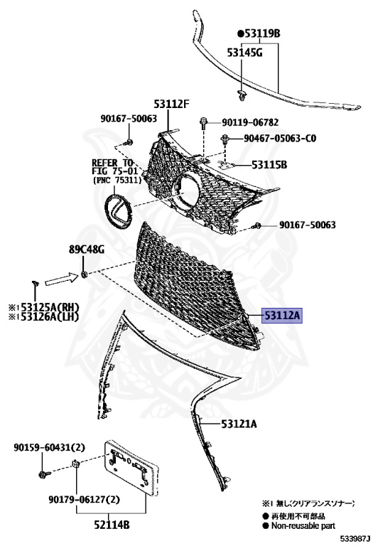 53113-53150 - Lexus - Grille, Radiator, Lower - Nengun Performance