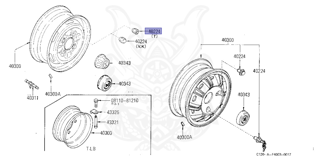 Nissan - Vanette - C120 - 1983 - DELUXE TYPE - LV TYPE(LV) - 4 SPEED T/M COLUMN SHIFT(R4) - STANDARD GRADE(STD) - A12S