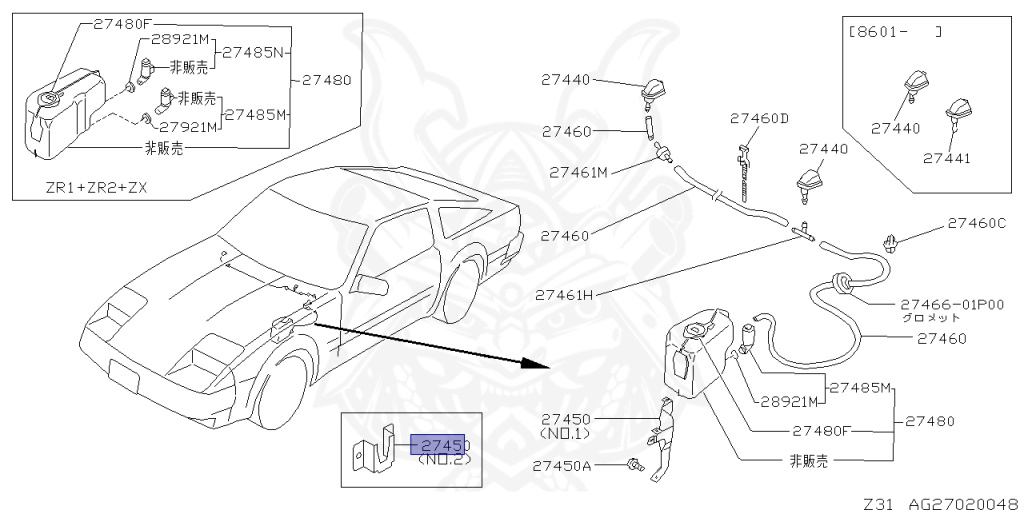 Nissan - Fairlady Z - Z31 - 1987 - ZR1 - MANUAL TRANSMISSION(MT) - Hyojiun Roof (Z#) - RB20DT