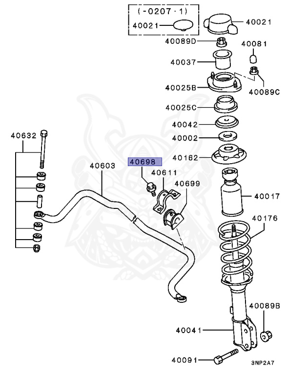 Mitsubishi - Town Box - U62W - 1998 - HLNGF - 3G83