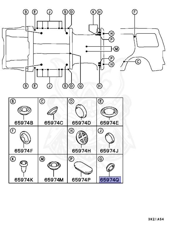 Mitsubishi - Pajero Evolution - V55W - 1990 - GYXH - 6G74