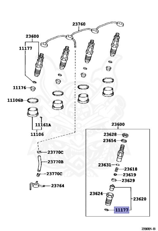 【airm 】 11177-64010 - Toyota - Gasket, Injection Nozzle Seat