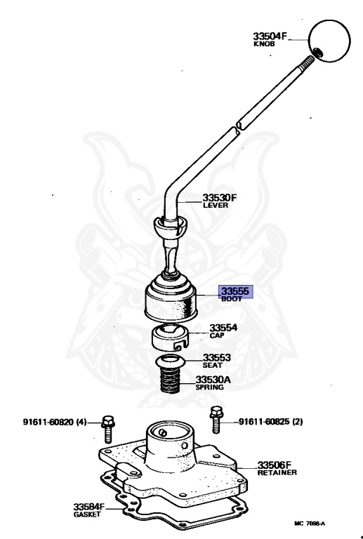 梅05ページ 33555-55011 - Toyota - Boot, Shift Lever - Nengun Performance
