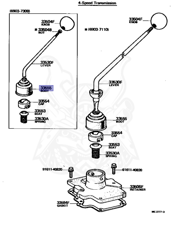 33555-55011 - Toyota - Boot, Shift Lever - Nengun Performance