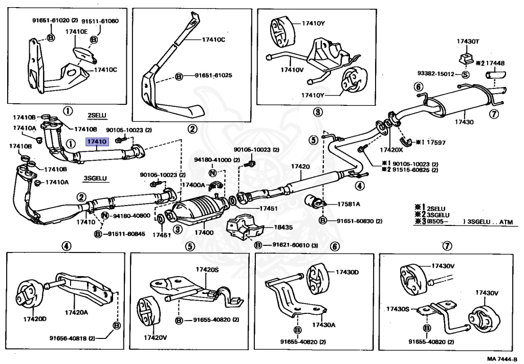 サベルト 17410-63020 - Toyota - Front Pipe Assy, Exhaust - Nengun Performance
