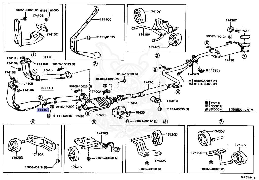 17410-63020 - Toyota - Front Pipe Assy, Exhaust - Nengun