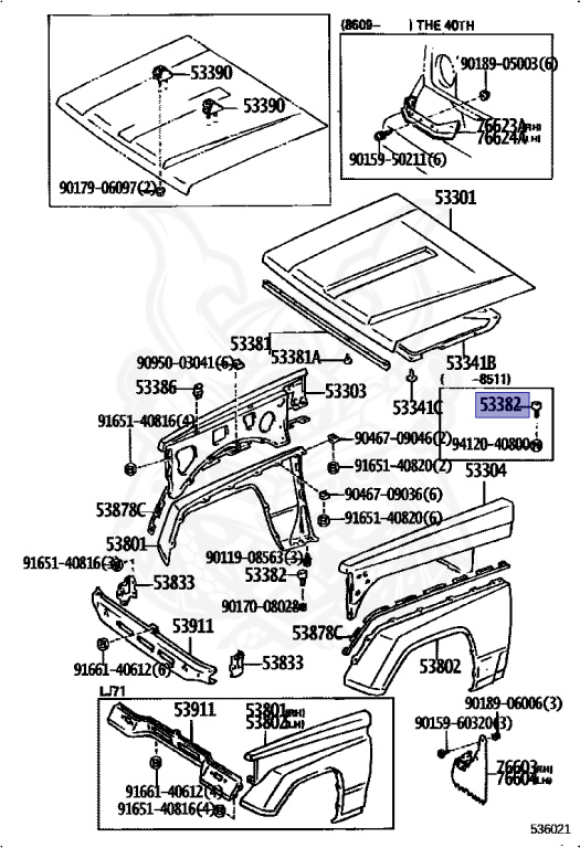 Toyota - Land Cruiser - LJ71G - 1990 - LX5 TYPE - WAGON - Manual - 2LT