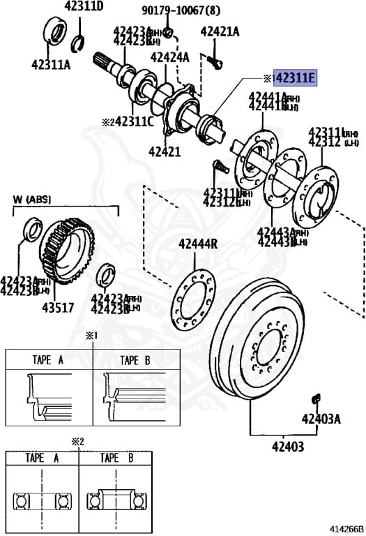 90313-48001 - Toyota - Seal, Oil (for Rear Axle Shaft Outer