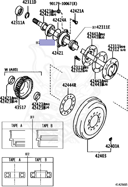 90363-40020 - Toyota - Bearing (for Rear Axle Shaft Lh) - Nengun