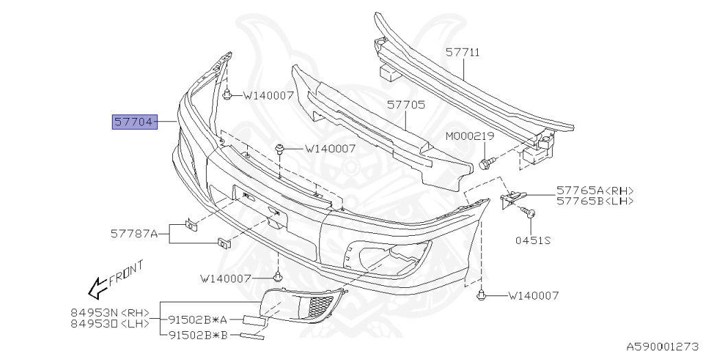 57704SA060 - Subaru - Fascia, Front Bumper - Nengun Performance