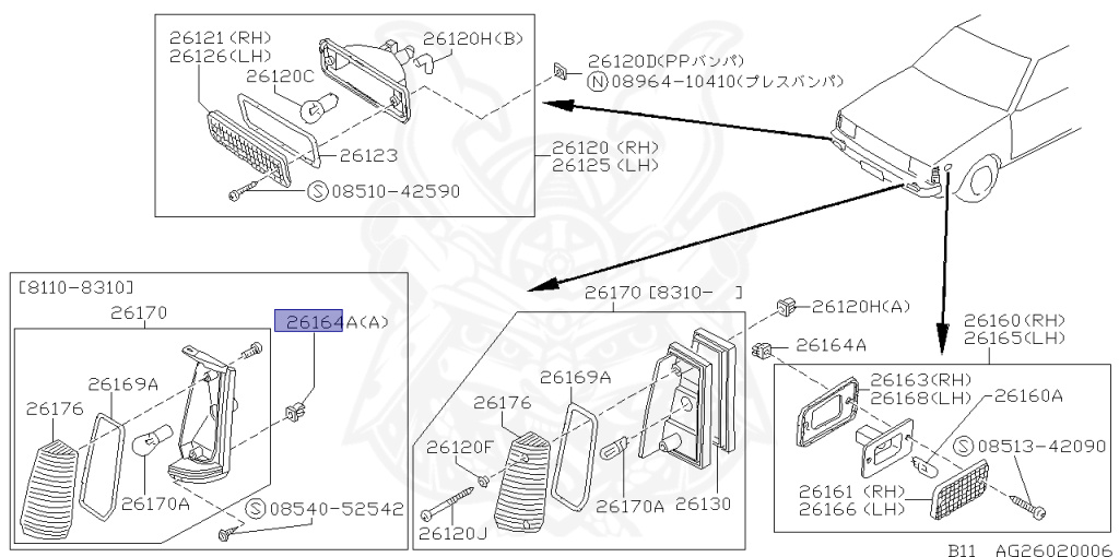 Nissan - Sunny - B11 - 1984 - XJE - SEDAN(S) - AUTOMATIC TRANSMISSION(AT) - E15E