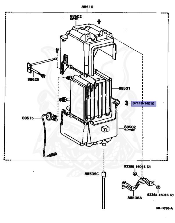 87116-14010 - Toyota - Spring, Holding (for Cooler Unit Case