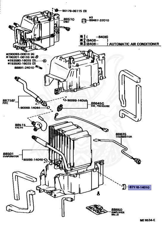 87116-14010 - Toyota - Spring, Holding (for Cooler Unit Case