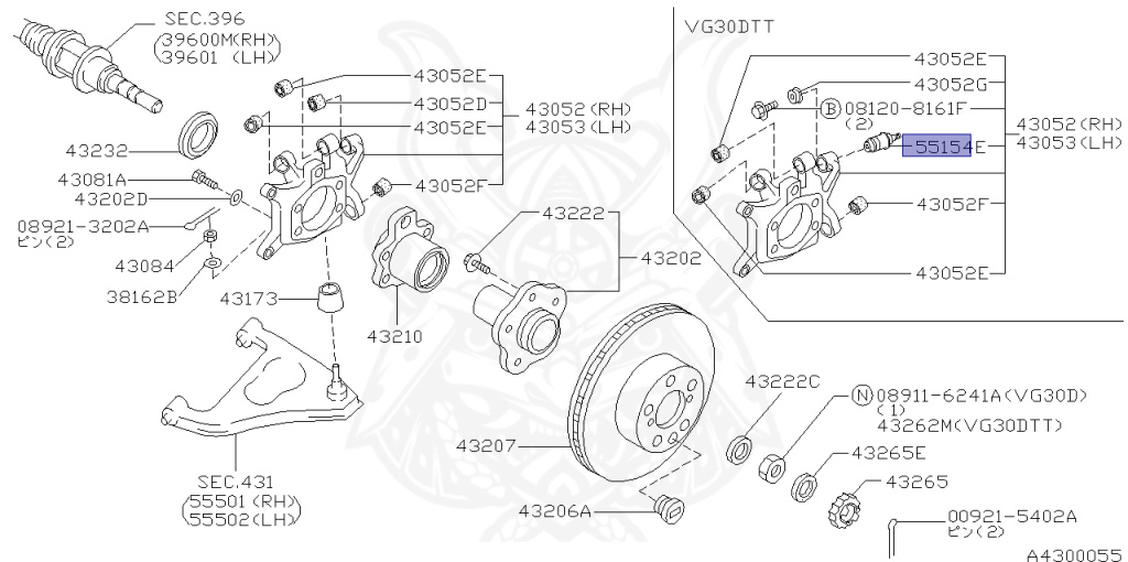 55154-30P00 - Nissan - Ball Geometry Assembly, Rear Axle - Nengun