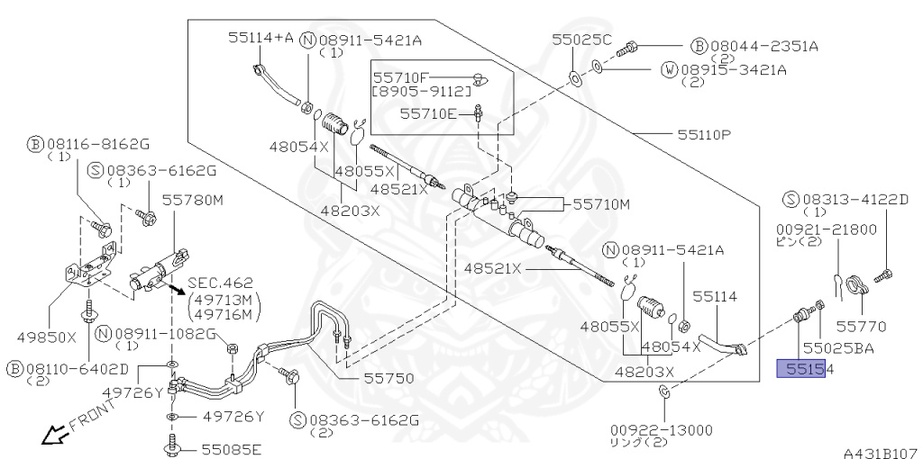 55154-30P00 - Nissan - Ball Geometry Assembly, Rear Axle - Nengun