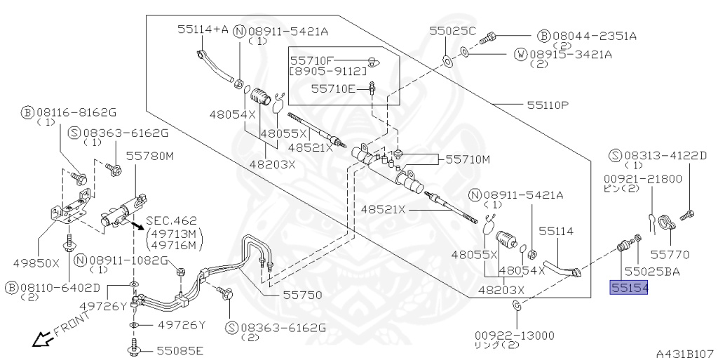 55154-30P00 - Nissan - Ball Geometry Assembly, Rear Axle - Nengun