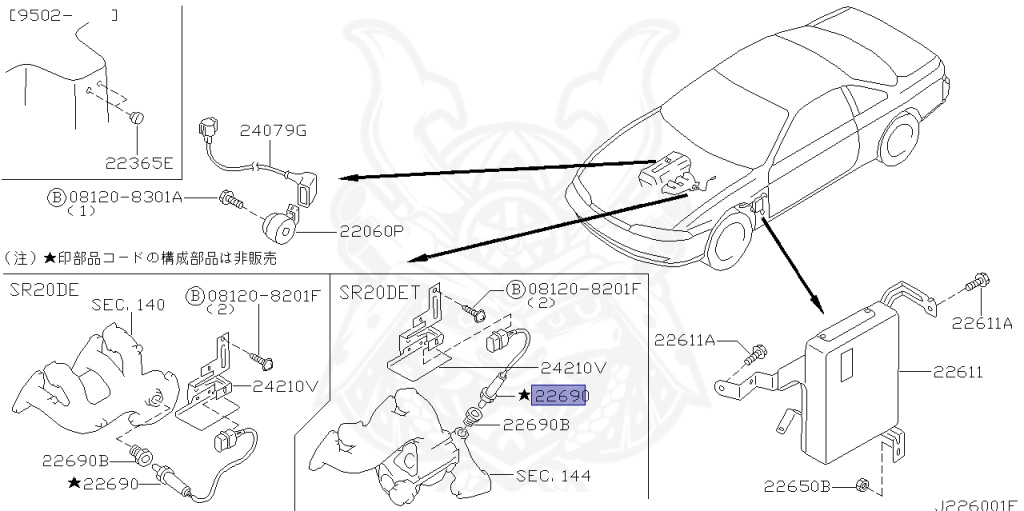 Nissan - Silvia - S14 - 1996 - KS - HARDTOP(K) - MANUAL TRANSMISSION(MT) - TWO WHEELS STEERING(2WS) - SR20DET