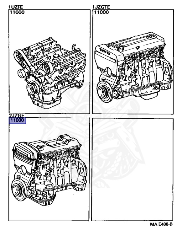 19000-88405 - Toyota - Engine Assy, Partial - Nengun Performance