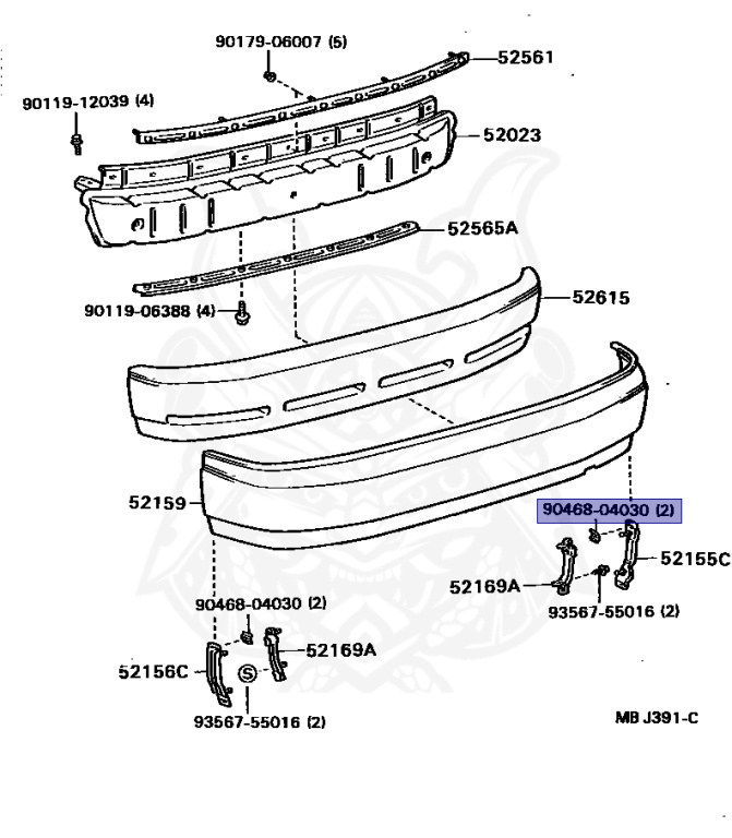 90468-04030 - Toyota - Clip - Nengun Performance