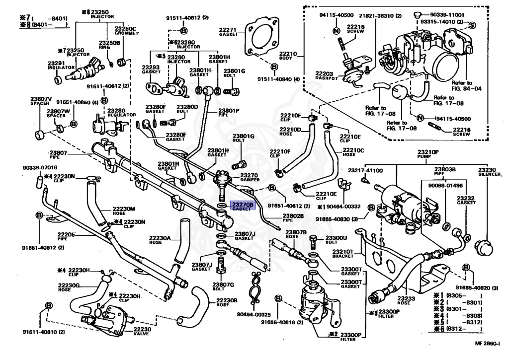 スプーン　50個セット 90430-17002 - Toyota - Gasket (for Pulsation Damper Hose