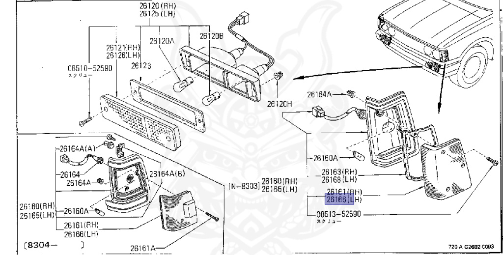 Nissan - Datsun - 720 - 1985 - DELUXE TYPE - Temporary Track (TL) - 4 WHEEL DRIVE(4WD) - 5 SPEED MANUAL TRANS(F5) - SD23
