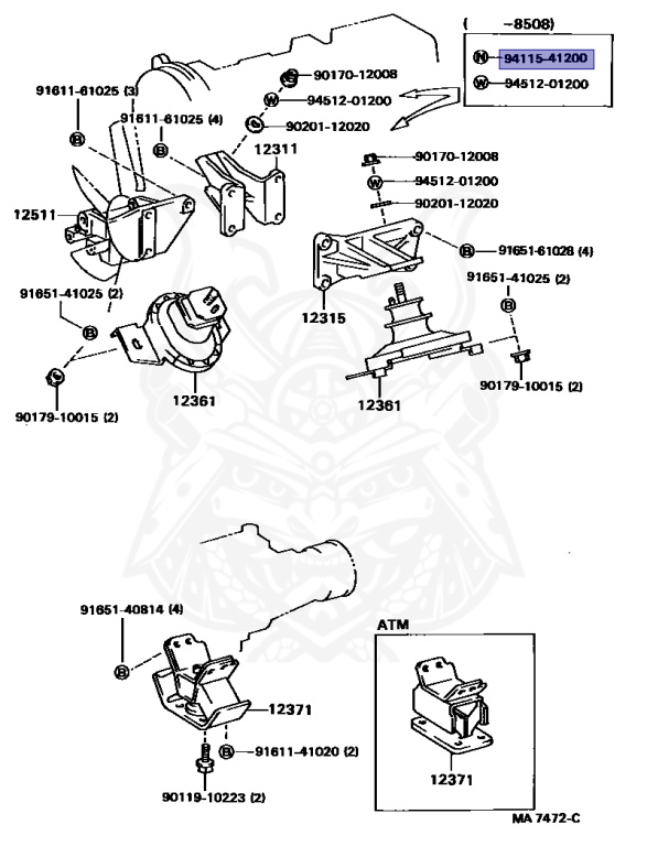 94115-41200 - Toyota - Nut - Nengun Performance