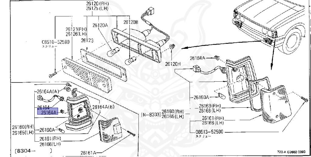 Nissan - Datsun - 720 - 1983 - DELUXE TYPE - Guard Truck (TL) - 4 WHEEL DRIVE(4WD) - 5 SPEED MANUAL TRANS(F5) - SD22