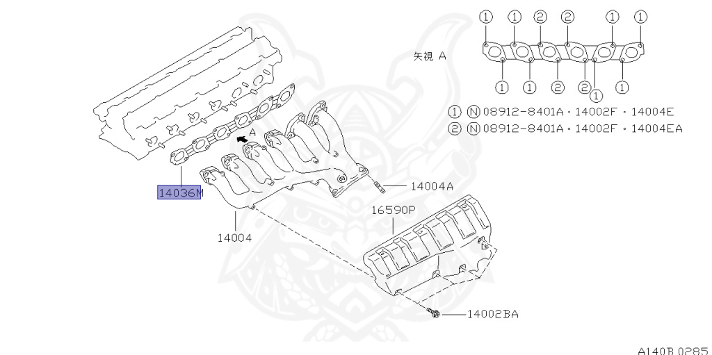 14036-21U00 日産純正パーツ　ガスケット 14036-21U00 - Nissan - Exhaust Manifold Gasket A - Nengun Performance