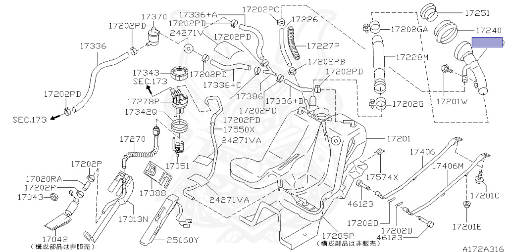 Nissan - Skyline - R34 25GT - ENR34 - 1998 - 25GT - 4 DOOR SEDAN(4S) - AUTOMATIC-FLOOR SHIFT(AT.F4) - High-speed 2-link (IRS.2WD) - RB25DE