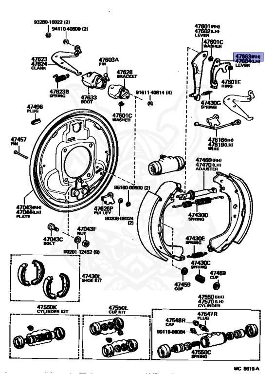 Toyota - Land Cruiser - BJ44V - 1982 - V(MODEL MARK) - Manual - 2B