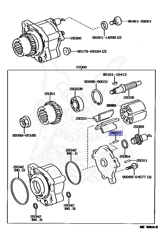 R XJR1200/4KG/YZF-R1 ピボットシャフト部分のニードル