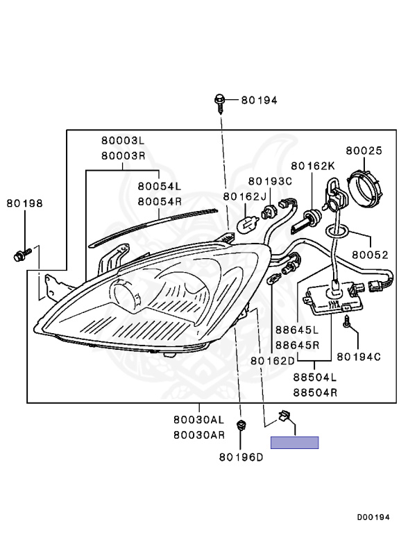 MN167828 - Mitsubishi - Grommet, Headlamp - Nengun Performance