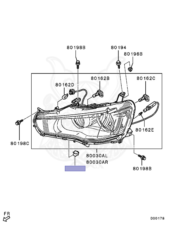 MN167828 - Mitsubishi - Grommet, Headlamp - Nengun Performance