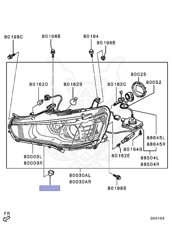 MN167828 - Mitsubishi - Grommet, Headlamp - Nengun Performance