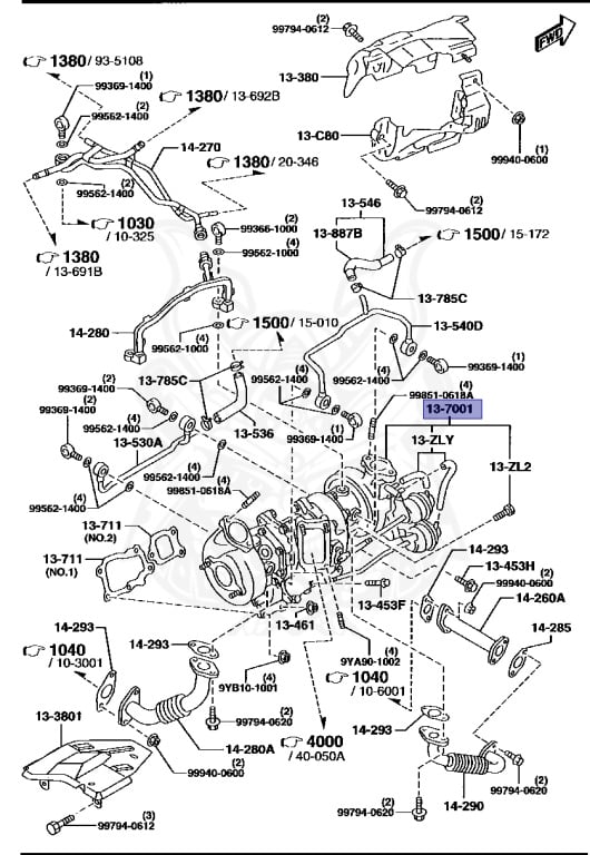 N3G1-13-700 - Mazda - Turbocharger - Nengun Performance