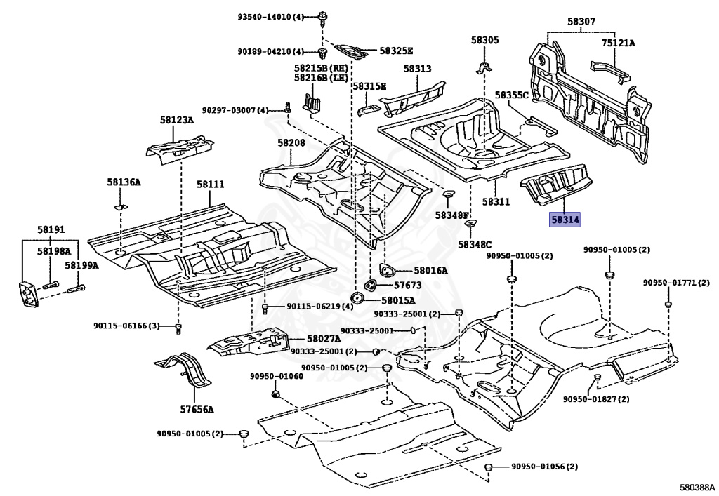 Toyota - Corolla - EE101 - 1995 - DX TYPE - 4-DOOR(SEDAN) - Manual - 4EFE