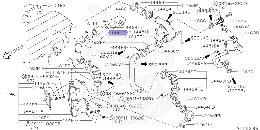 Nissan - Skyline - R34 25GTT - ER34 - 2000 - 25GT TURBO - 4 DOOR SEDAN(4S) - AUTOMATIC-FLOOR SHIFT(AT.F4) - Hi-Cas 2-Link (HI.2WD) - RB25DET