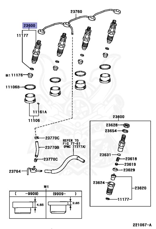 23600-69105 - Toyota - Holder & Nozzle Set, Nozzle - Nengun