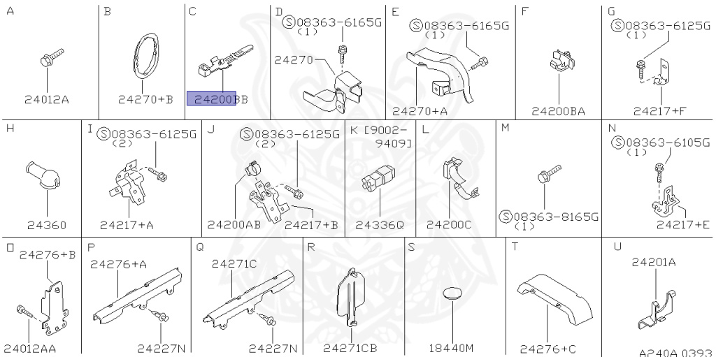 24225-89964 - Nissan - Clip, Wiring House - Nengun Performance