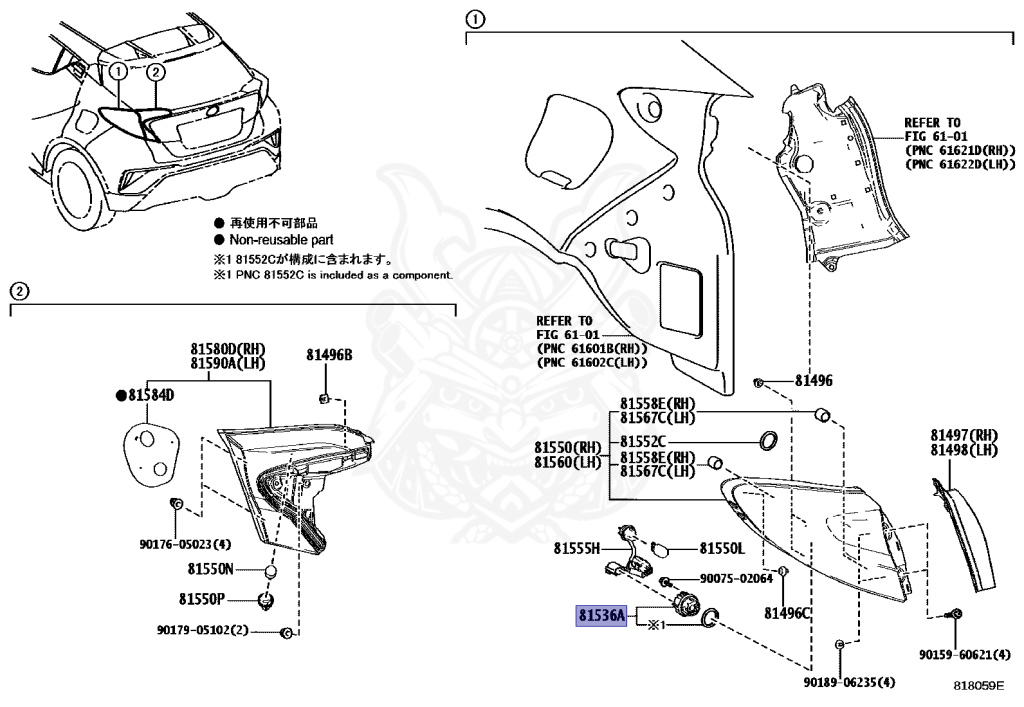 Toyota - C-HR - ZYX10 - 2017 - G TYPE - 5-DOOR - Variator - 2ZRFXE
