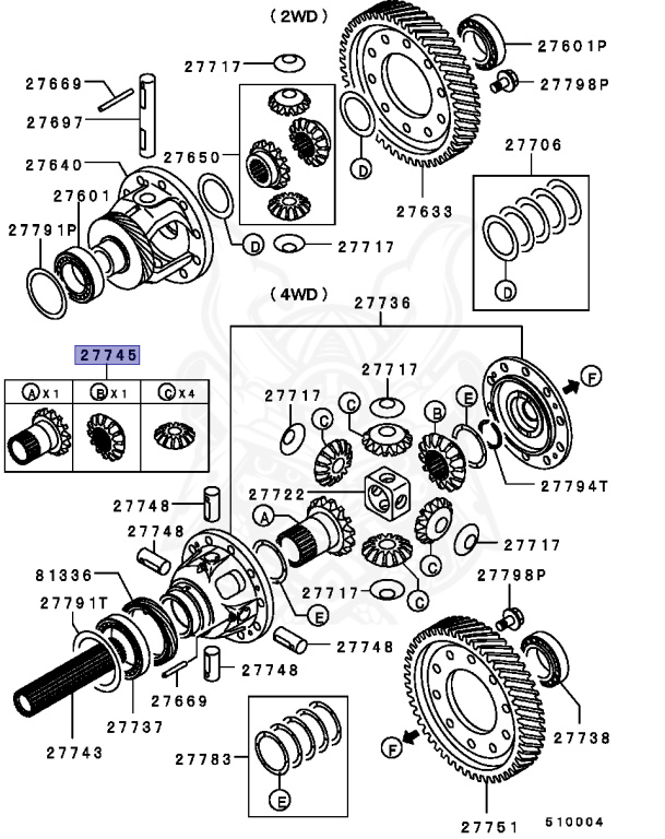 MD749176 - Mitsubishi - Gear Kit, M / T Diff - Nengun Performance