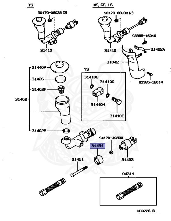 31454-14010 - Toyota - Boot, Clutch Master Cylinder - Nengun